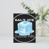 Salt Ice Sticker Postkarte (Stehend Vorderseite)
