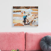 Salt in Maras, Peru Leinwanddruck (Insitu (Wohnzimmer))