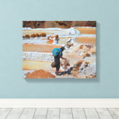 Salt in Maras, Peru Leinwanddruck (Insitu (Holzboden))