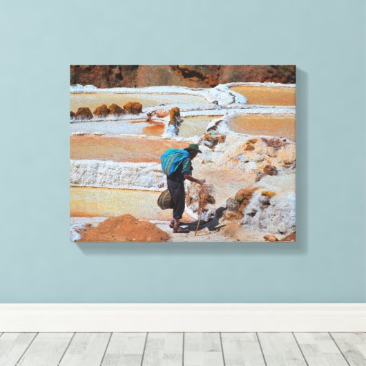 Salt in Maras, Peru Leinwanddruck (Insitu (Holzboden))