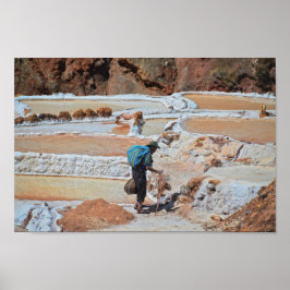 Salt in Maras, Peru Poster