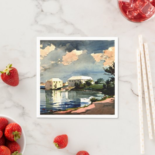 Salt Kettle, Bermuda - Gemälde Winslow Homer Serviette (Beispiel)