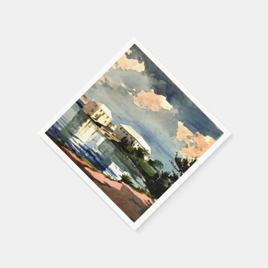 Salt Kettle, Bermuda - Gemälde Winslow Homer Serviette (Ecke)