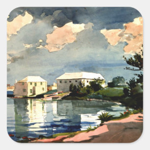 Salt Kettle, Bermuda - Winslow Homer, Quadratischer Aufkleber