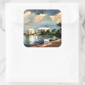 Salt Kettle, Bermuda - Winslow Homer, Quadratischer Aufkleber (Tasche)