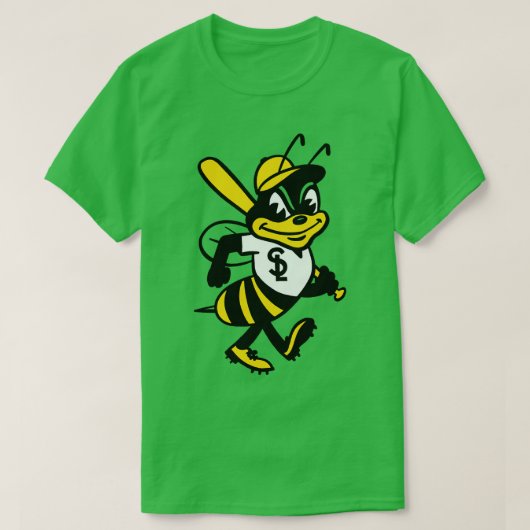 Salt Lake Bees Retro Bee Mascot T-Shirt (Design vorne)