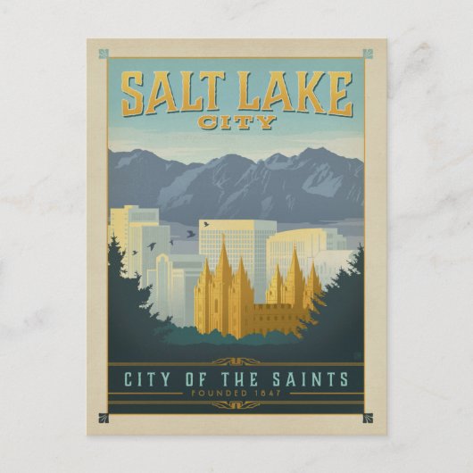 Salt Lake City, ABER Postkarte (Vorderseite)