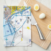 Salt Lake City Flyway Chart Geschirrtuch (Viertel Falte)