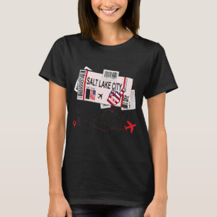 Salt Lake City Girl - Salt Lake City Boarding Pass T-Shirt