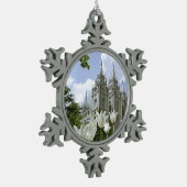 Salt Lake City, LDS Tempel Schneeflocken Zinn-Ornament (Links)
