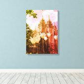 Salt Lake City Mormon Tempel Art Leinwanddruck (Insitu (Holzboden))