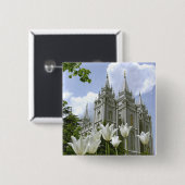 Salt Lake City Mormon Temple Button (Vorne & Hinten)