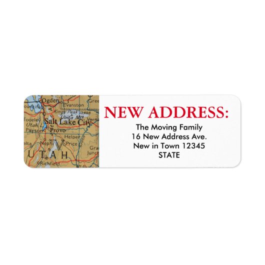 Salt Lake City New Address Label (Vorne)