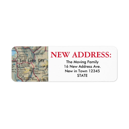 Salt Lake City New Address Label (Vorne)