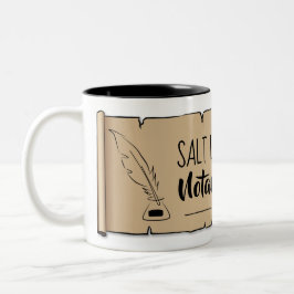 Salt Lake City Notar Public Scroll Feather Quill Zweifarbige Tasse