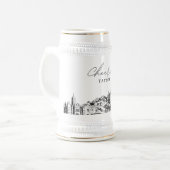 Salt Lake City Personalisiert Skyline Beer Stein Bierglas (Vorderseite Links)