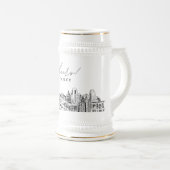 Salt Lake City Personalisiert Skyline Beer Stein Bierglas (VorderseiteRechts)