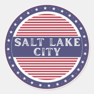Salt Lake City Pride Emblem – Amerikanische Identi Runder Aufkleber