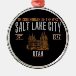 Salt Lake City Silbernes Ornament