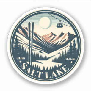 Salt Lake City Skigebiete Utah Skigeschenke Aufkleber