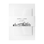 Salt Lake City Skyline Bly Band, 2"x11,5" Einladungsbanderole (Vorderseite Beispiel)