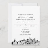 Salt Lake City Skyline Hochzeitseinladung Einladung (Vorderseite)