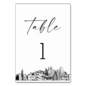 Salt Lake City Skyline Tischnummer 3.5x5 Karte (Rückseite)