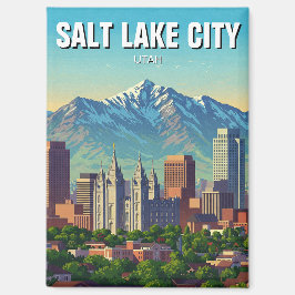 Salt Lake City Skyline Utah Magnet