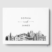 Salt Lake City Skyline Wedding Guest Book Gästebuch (Rückseite)