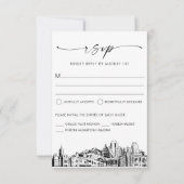 Salt Lake City Skyline Wedding RSVP Response Card (Vorderseite)