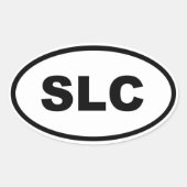 Salt Lake City SLC Ovaler Aufkleber (Vorderseite)
