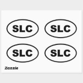 Salt Lake City SLC Ovaler Aufkleber (Blatt)