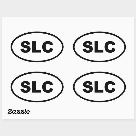 Salt Lake City SLC Ovaler Aufkleber (Blatt)