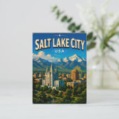 Salt-Lake-City-Tempel Postkarte (Stehend Vorderseite)