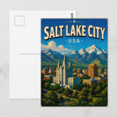 Salt-Lake-City-Tempel Postkarte (Vorne/Hinten)
