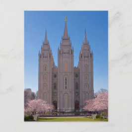 Salt Lake City Temple im Frühjahr. Postkarte