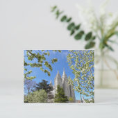Salt Lake City Temple im Frühjahr. Postkarte (Stehend Vorderseite)