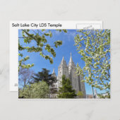 Salt Lake City Temple im Frühjahr. Postkarte (Vorne/Hinten)
