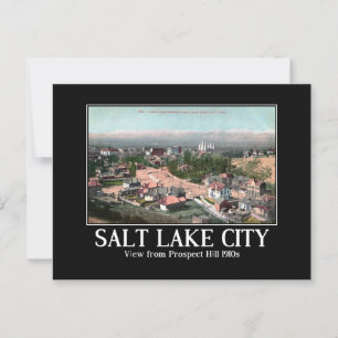 Salt Lake City UT Panoramablick 1910er Jahre Postkarte