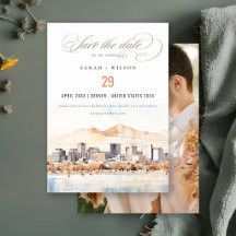 Salt Lake City Utah Aquarell-Landschaft Hochzeitsf