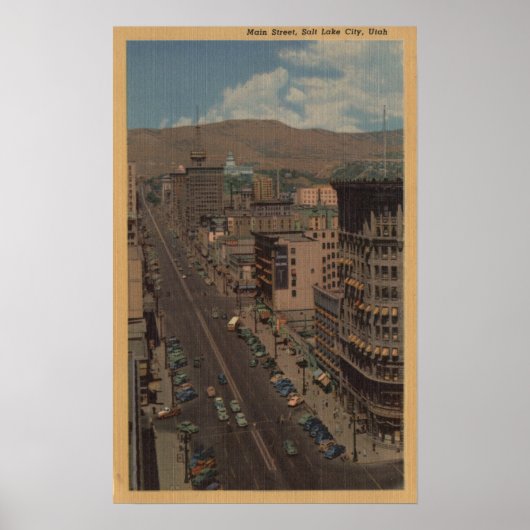 Salt Lake City, Utah - Blick auf Main St. Poster (Vorne)