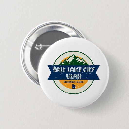 Salt Lake City Utah Button (Vorne & Hinten)