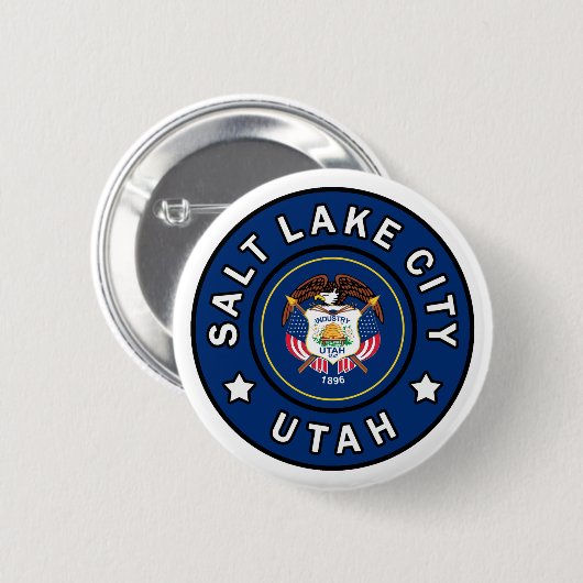 Salt Lake City Utah Button (Vorne & Hinten)