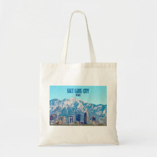 Salt Lake City Utah Downtown Vintag Tragetasche