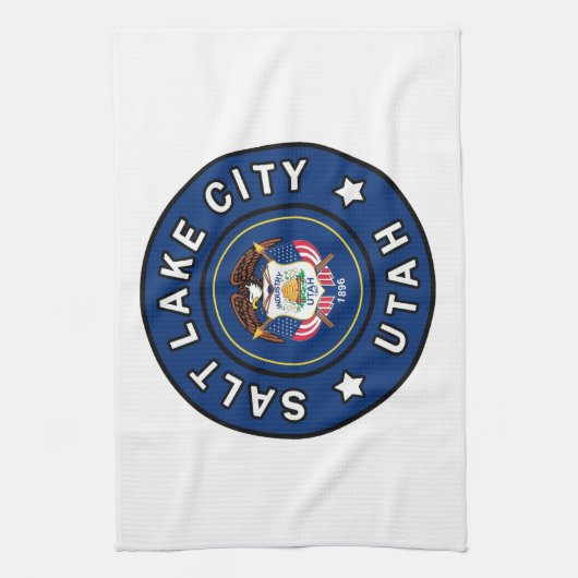 Salt Lake City Utah Geschirrtuch (Vertikal)