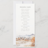 Salt Lake City Utah Hochzeitsprogramm für Wasserfa Einladung (Rückseite)