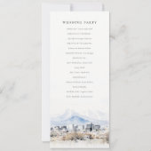 Salt Lake City Utah Hochzeitsprogramm für Wasserfa Einladung (Rückseite)