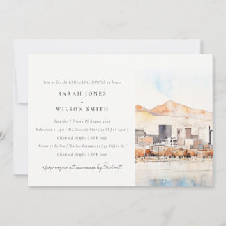 Salt Lake City, Utah Landscape Rehearsal Dinner Einladung