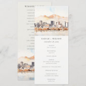 Salt Lake City, Utah Landscape Wedding Program Einladung (Vorne/Hinten)