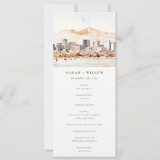 Salt Lake City, Utah Landscape Wedding Program Einladung